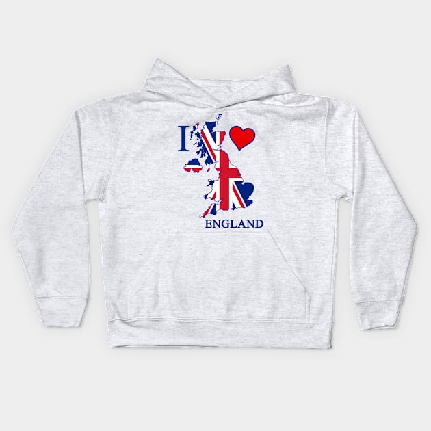 i love england Kids Hoodie by hottehue